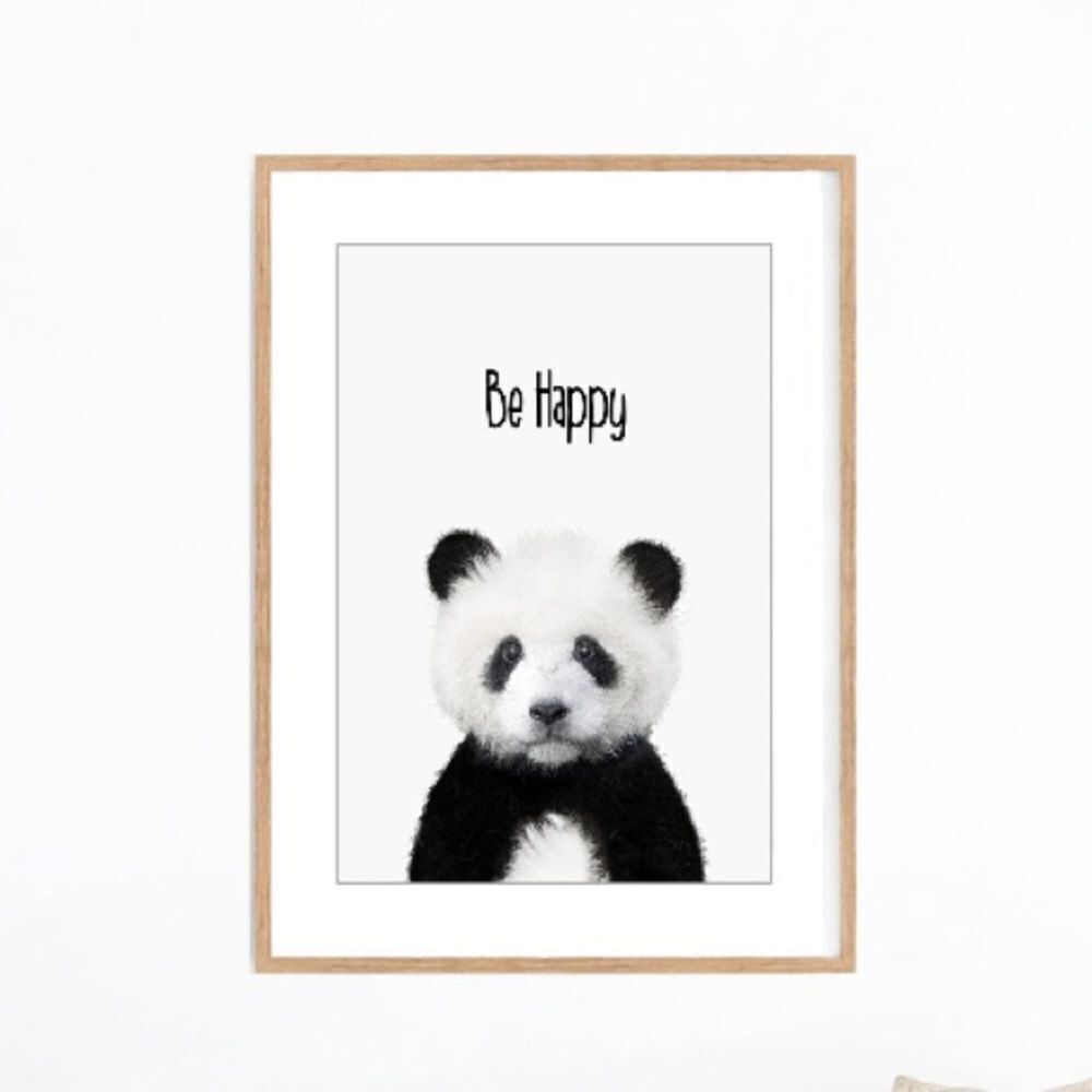 Panda Bear 🐼 Be Happy Print